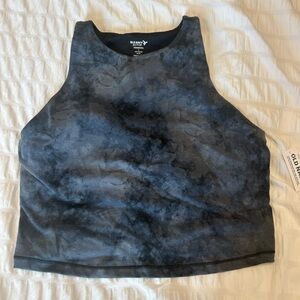 Old Navy Black and Gray Active Top